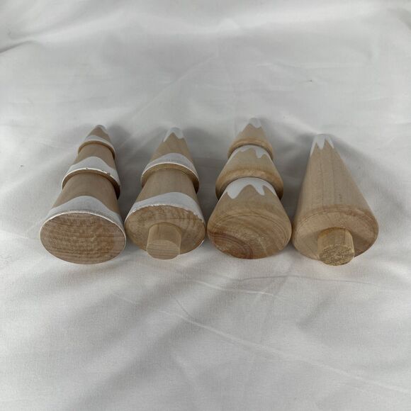Bullseye Playground Wooden Christmas Trees Lot Set Of Four - Picture 7 of 8